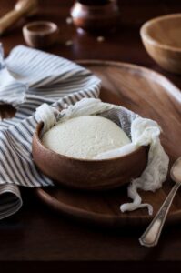 Big bowl filled with organic paneer